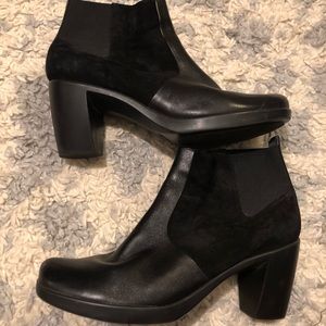 Black Leather and Suede Dansko Bootie